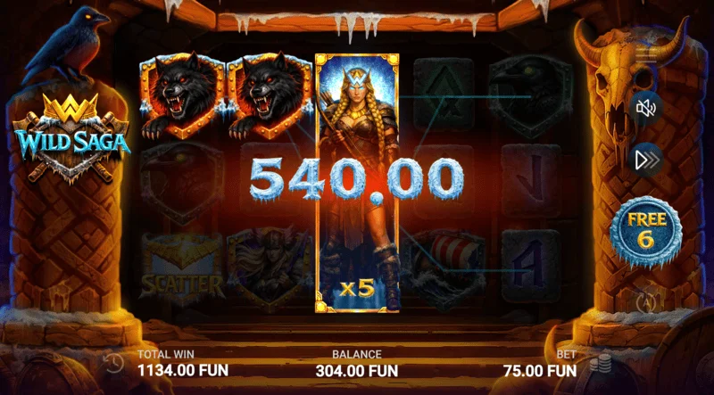 Wild Saga - bonus game win